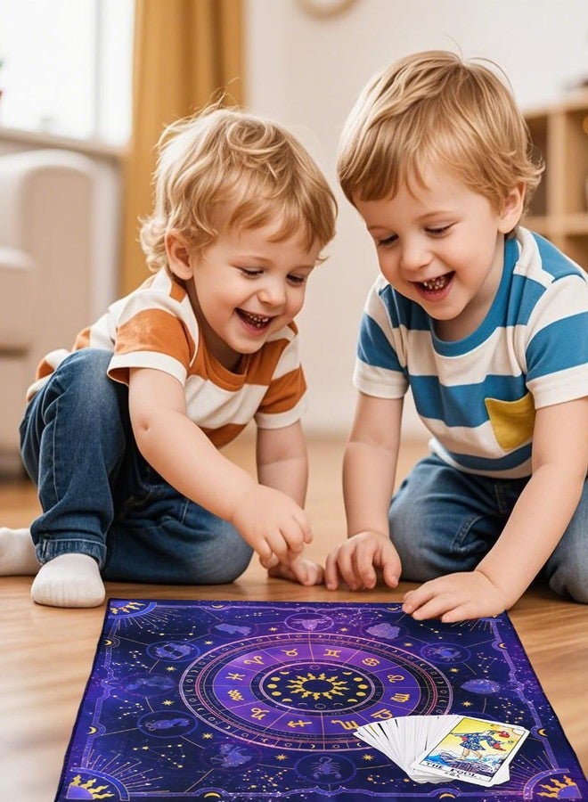 Vihaanta Tarot Cloth, Tarot Deck, Premium Purple Tarot Mat for Card Reading, Soft Spread Divination Cloth for Spiritual Practices, Includes One Purple Tarot Cloth(49 * 49cm) - Image 4